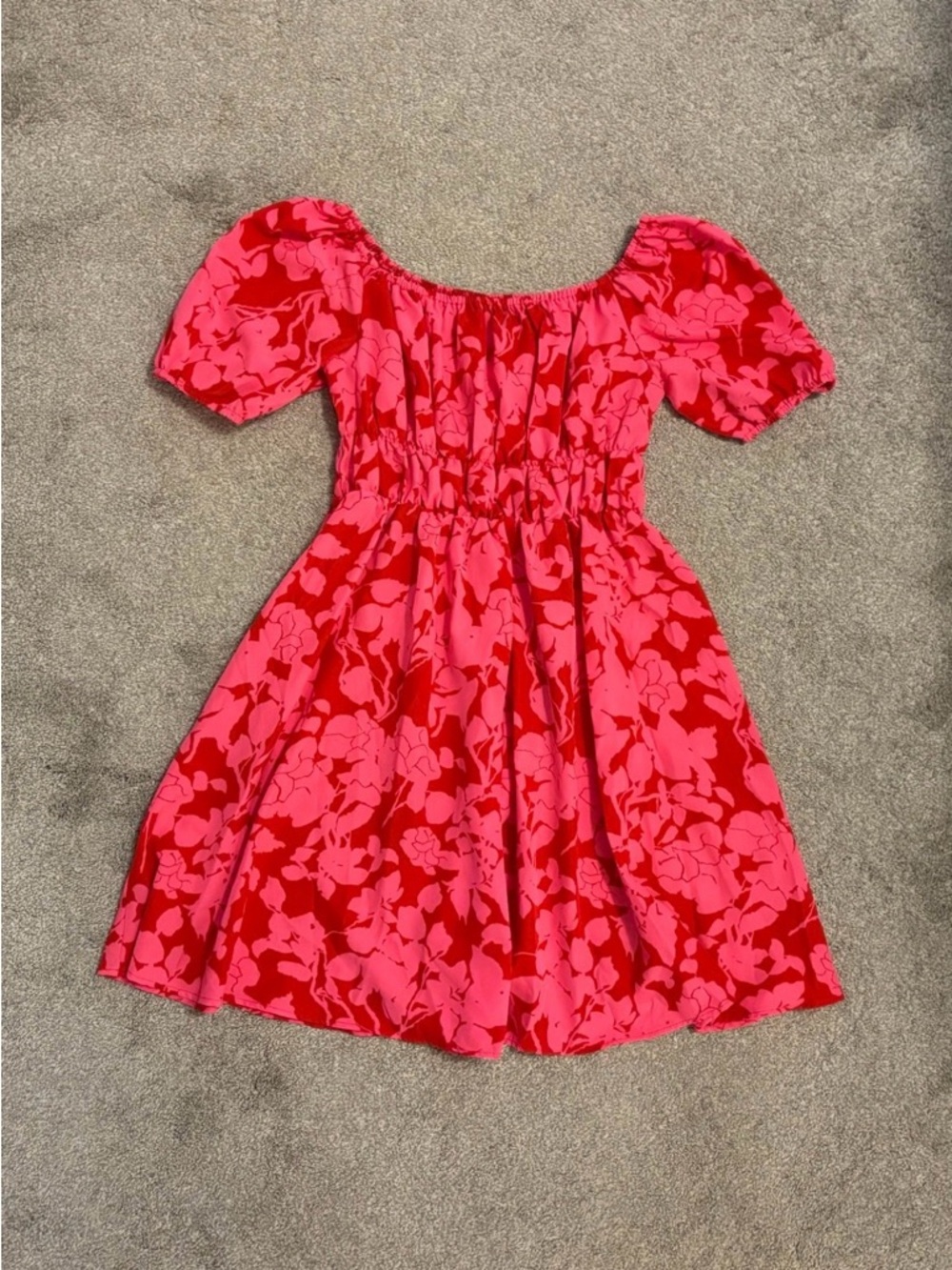 NWOT Women’s SHEIN Red and Pink Floral Dress Size Small